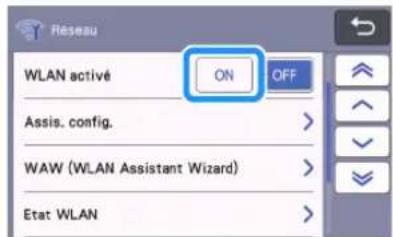 BROTHER SDX2250D - Sélectionnez « on » pour « WLAN active - 1