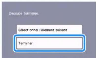 BROTHER SDX2250D - Une fois toutes les parties du motif découpées, appuyez sur la touche « terminer - 1