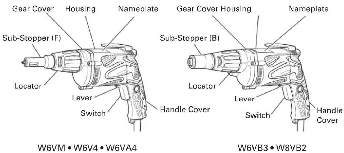 METABO W6VB3 - NAME OF PARTS - 1