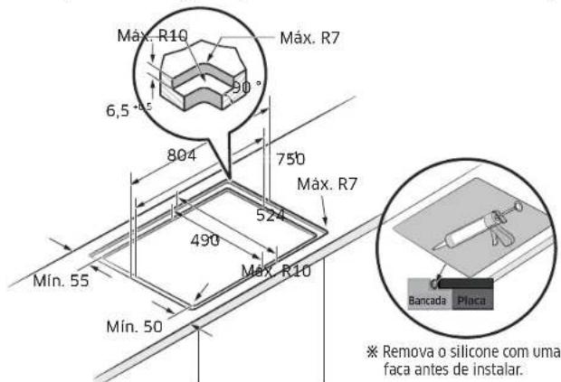 SAMSUNG NZ85C6057KK - Instalar a placa - 4