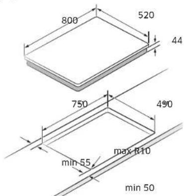 SAMSUNG NZ85C6057KK - Pliidiplaadi paigaldamine - 2