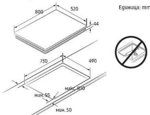 SAMSUNG NZ85C6057KK - Монтирање на плочата за готвење - 2