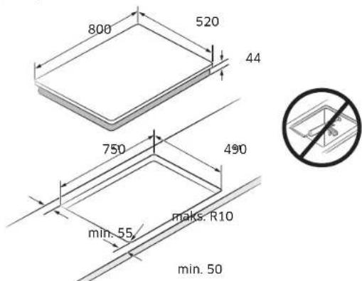 SAMSUNG NZ85C6057KK - Montaż płyty grzejnej - 2