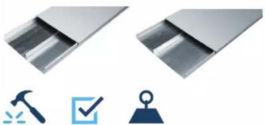 HAGER SL200559609016 - UK : une goulotte robuste pour intégration dans une chape béton - 1