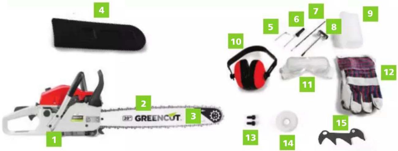 Greencut GS620X - CONTENU DE LA BOÎTE - 1