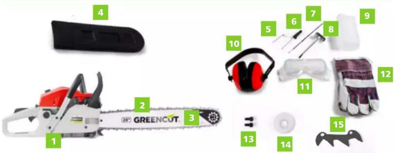 Greencut GS650X - CONTENUTO DELLA SCATOLA - 1