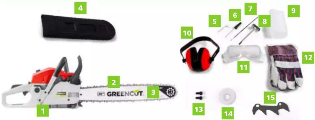 Greencut GS650X - BOX CONTENTS - 1