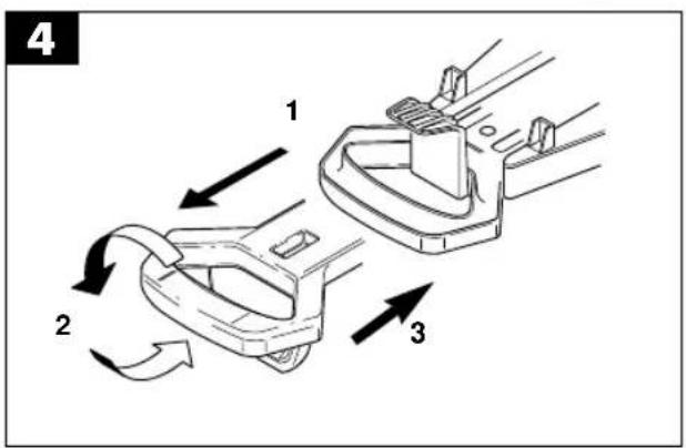 EINHELL HT 2020 F - Håndtaket skal montéres på følgende måte. Fig. 4 - 1