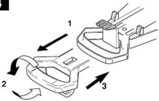 EINHELL HT 2020 F - Punho - montagem: Fig. 4 - 1