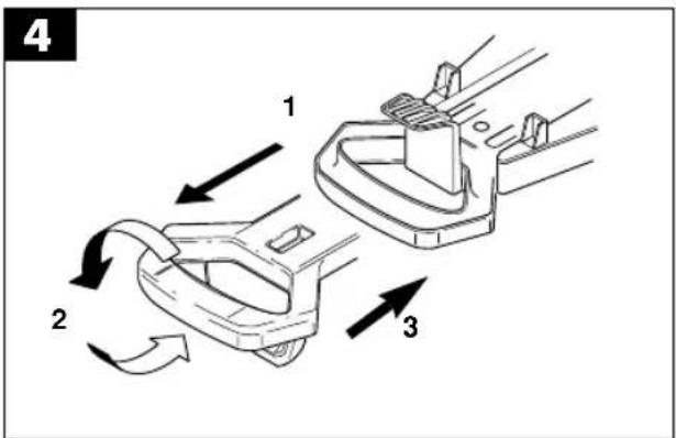 EINHELL HT 2020 F - Handgreep monteren (fig. 4): - 1