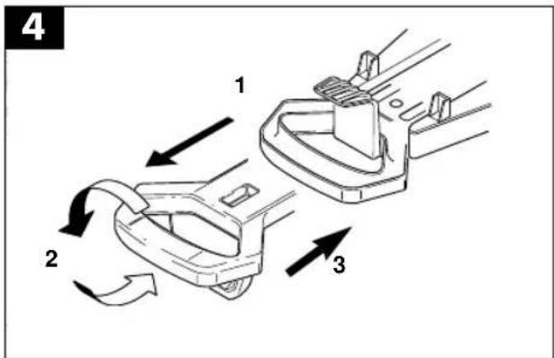 EINHELL HT 2020 F - Montering af håndtaget: Fig. 4 - 1