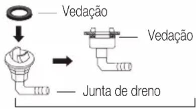 BEKO BEEPGH 090 - Se a junta de drenagem não for fornecida com um vedante de borracha (consultar Fig. B), para o segunte: - 2