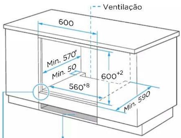 EAS Electric EMV701DGN - Diagrama de instalação (embaixo do balcão) - 3