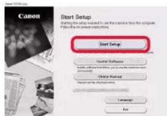 CANON PIXMA E304 - Click Start Setup. - 1