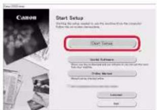 CANON PIXMA E4240 - Click Start Setup. - 1