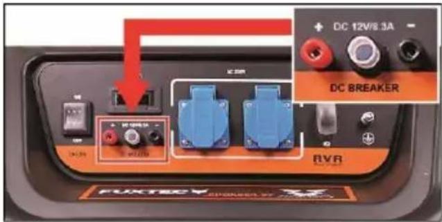 Fuxtec FXSG7500B - Ingresso connettori DC per caricamento batterie esterne - 1
