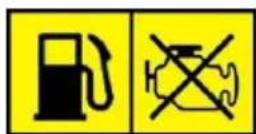 Fuxtec FXSG7500B - Posizioni leva dello starter (giallo) - 5