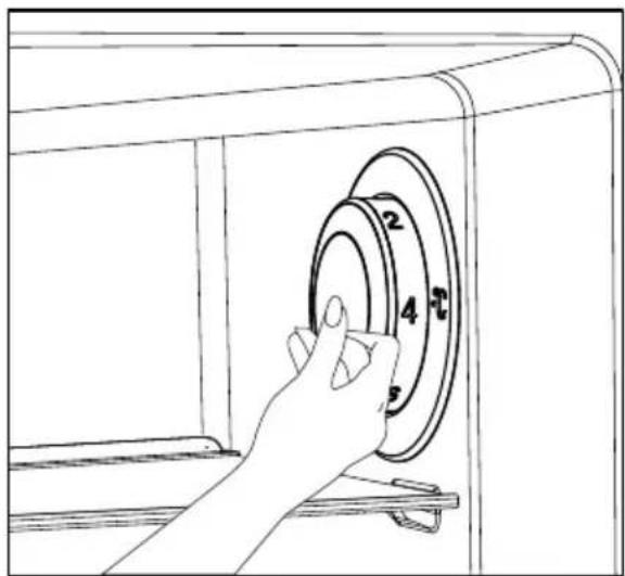 BEKO RDSE465K40WN - Temperature adjustment knob - 1