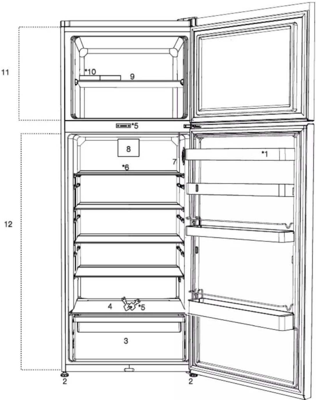 BEKO RDSE465K40WN - Uw koelkast - 1