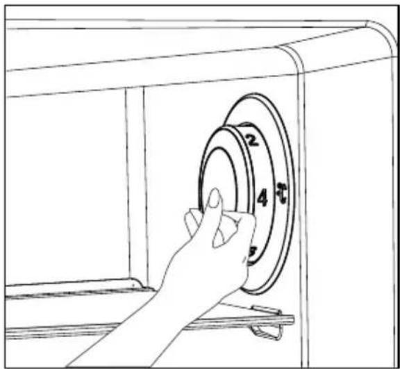 BEKO RDSE465K40WN - Botão de definição de temperatura - 1