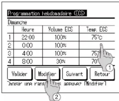 MITSUBISHI ESA30EH - Programme hebdomadaire (ECS) - 1
