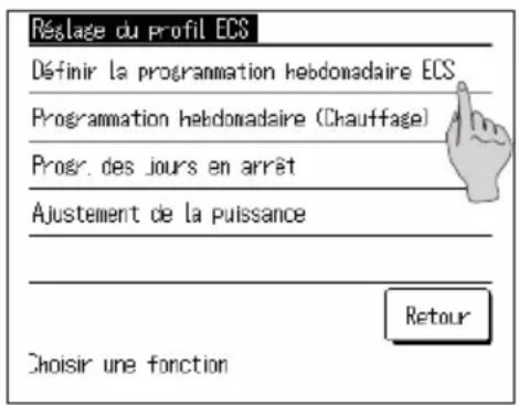 MITSUBISHI ESA30EH - Comment régler le programme hebdomadaire - 2