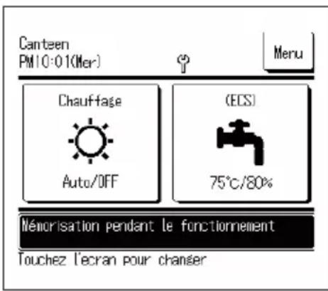 MITSUBISHI ESA30EH - ■ Lorsque [Mémorisation pendant le fonctionnement] s'affiche - 1