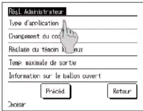 MITSUBISHI ESA30EH - Comment régler le Type d'application (ECS) - 1