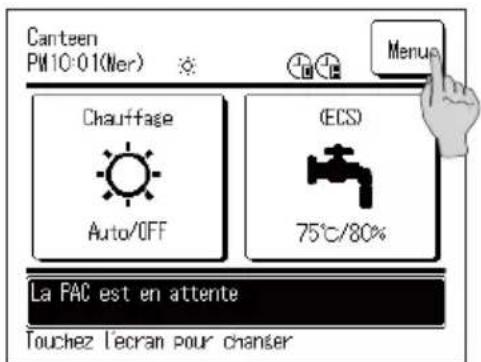 MITSUBISHI ESA30EH - Comment utiliser l'écran du menu - 1