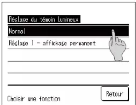 MITSUBISHI ESA30EH - Comment modifier le réglage du témoin lumineux - 1