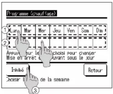 MITSUBISHI ESA30EH - Comment régler le programme hebdomadaire - 4