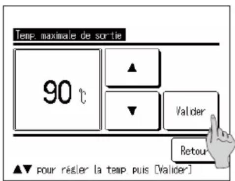 MITSUBISHI ESA30EH - Comment modifier la températe maximale de sortie - 3