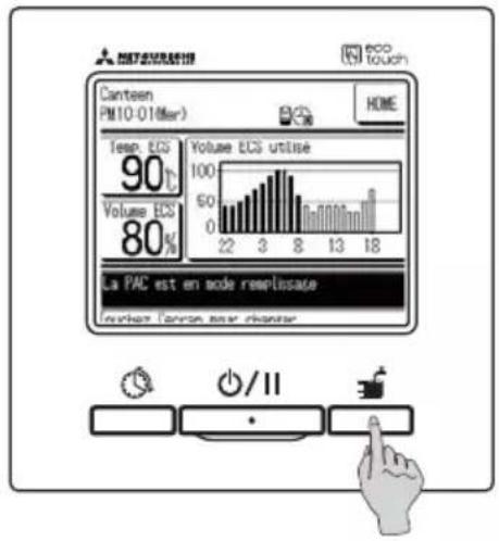 MITSUBISHI ESA30EH - Comment effectuer l'opération de replissage manuel - 1