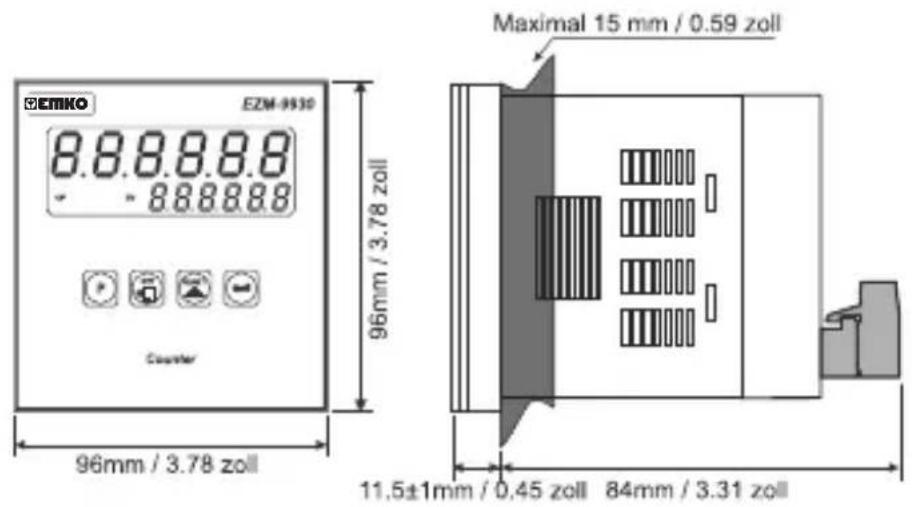 Emko EZM4430 - ABMESSAGENGEN - 4