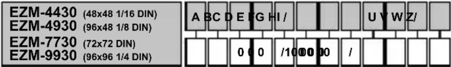 Emko EZM4430 - Informations de commande - 1