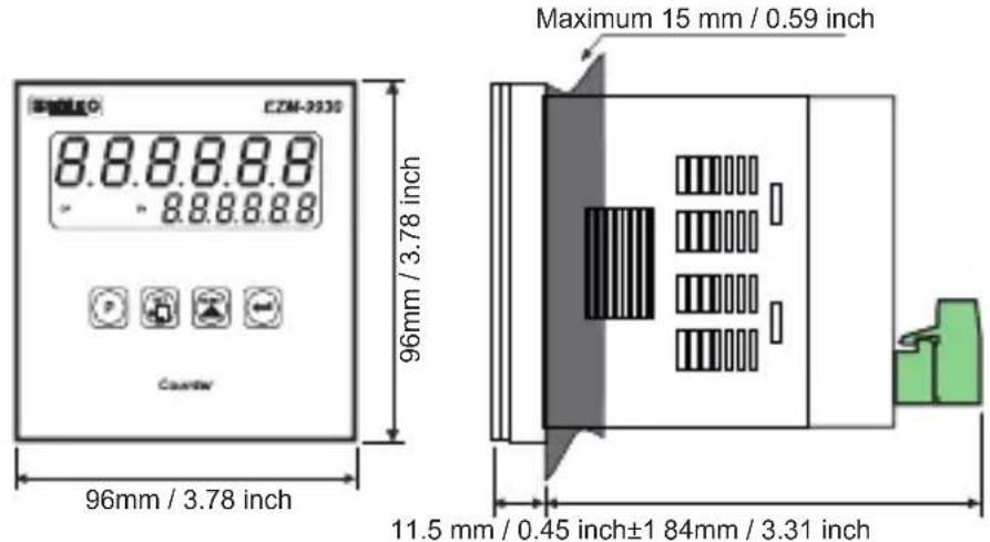 Emko EZM4430 - DIMENSIONS - 4