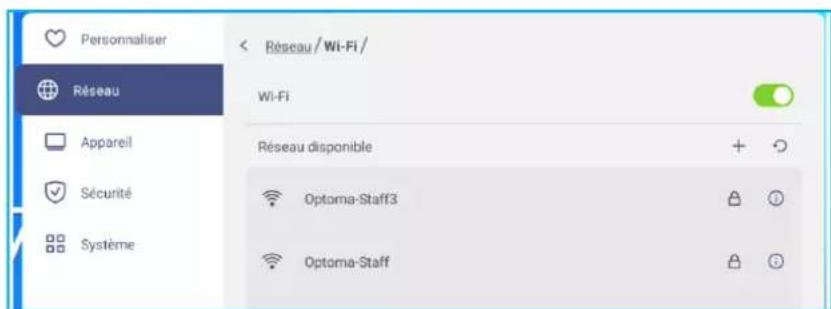 OPTOMA N3551K - Configuration des paramètres réseau - 2