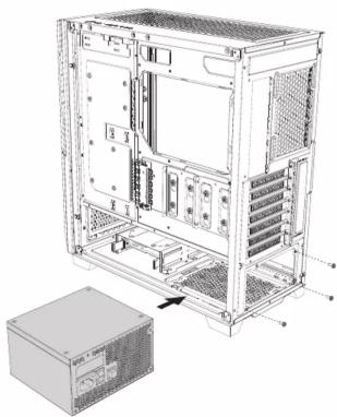 ANTEC DP502 FLUX - POWER SUPPLY INSTALLATION - 1