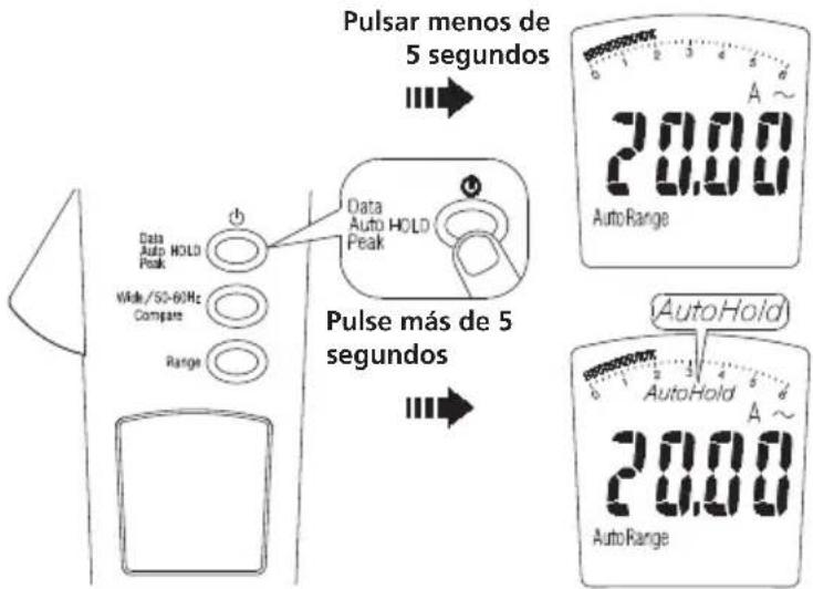 Megger DCM305E - Activación y desactivación la pulsación automática - 1