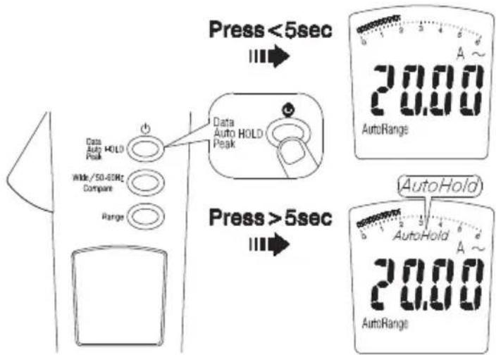 Megger DCM305E - Auto Hold Enable / Disable - 1