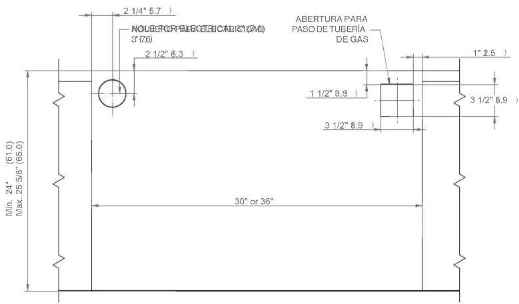 Forza FRT304GN - Instalación con partación, tipo 1 (vista en planta) - 1