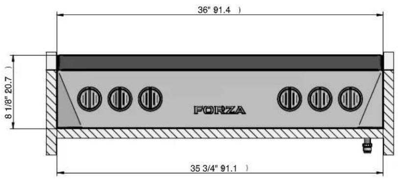 Forza FRT304GN - Product Dimensions - 1