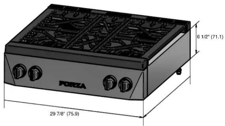Forza FRT304GN - Dimensiones del producto - 3