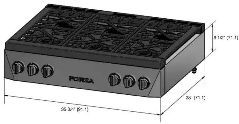 Forza FRT304GN - Product Dimensions - 3