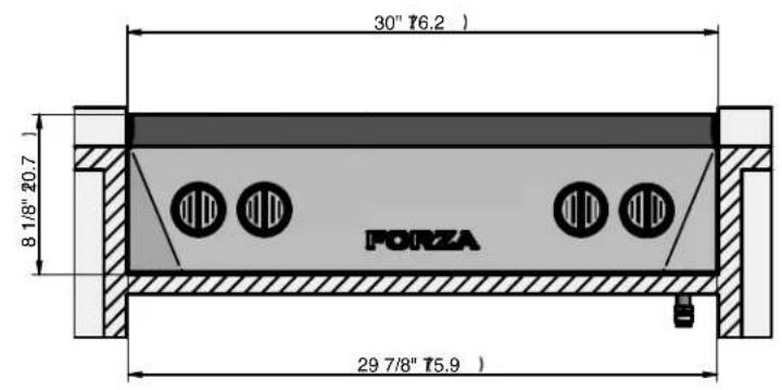 Forza FRT304GN - Dimensiones del producto - 1