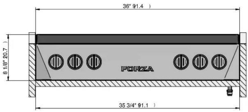 Forza FRT304GN - Product Dimensions - 1