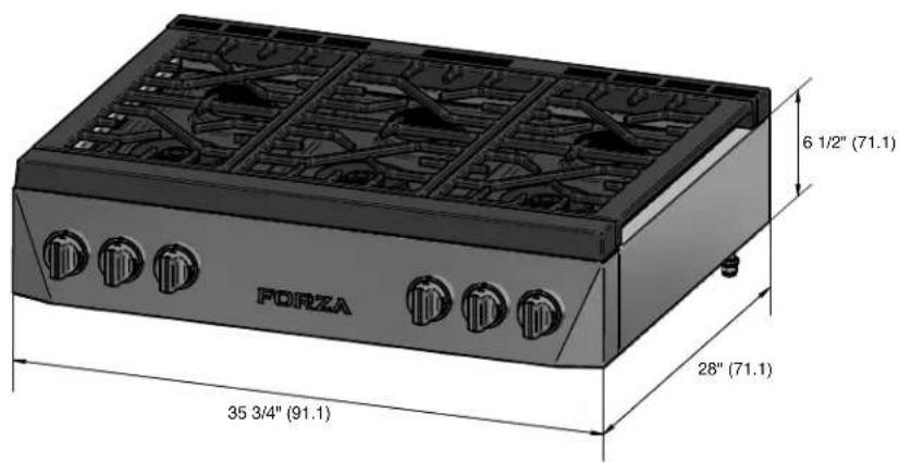 Forza FRT304GN - Product Dimensions - 3