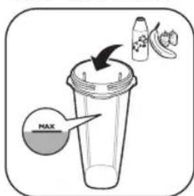 PHILIPS HR3030 - Uso del vaso - 1