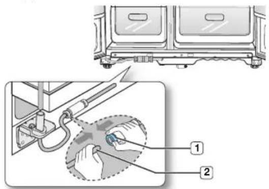 SAMSUNG RS21HFLFH - Débranchement de la ligne d'arrivée d'eau - 1