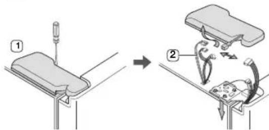 SAMSUNG RS21HFLFH - Removing the freezer door - 1